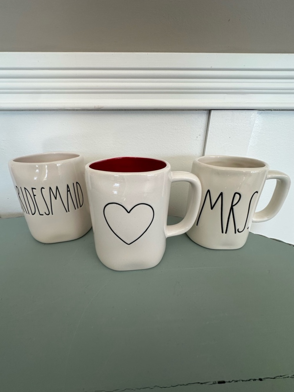 Set of 3 Rae Dunn Coffee Mugs Ceramic Magenta Artisan Collection